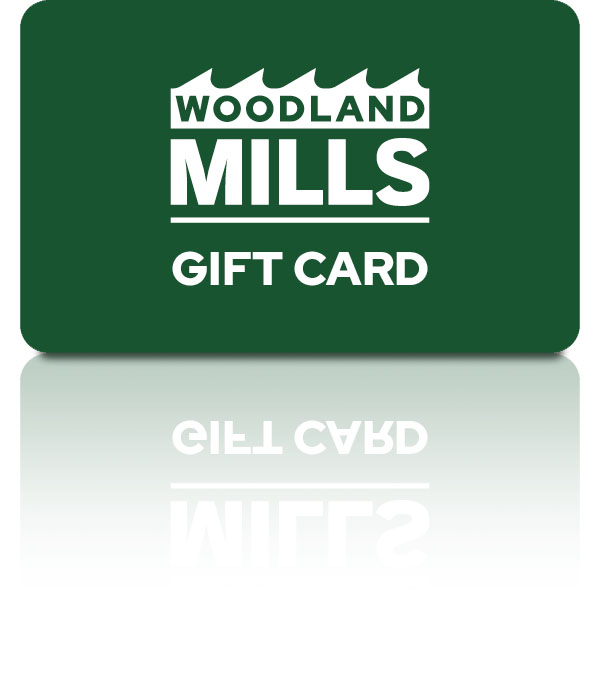 illustration of a green Woodland Mills gift card